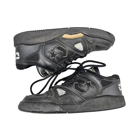 Vintage RARE 90s Men's Size 7 US Women's 8.5 Wide Converse Cons Sonar Black READ - Picture 7 of 8